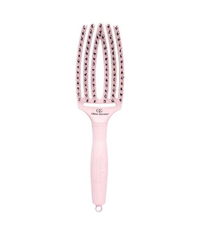 Olivia Garden Borstel Finger Brush Combo Medium Pastel Pink